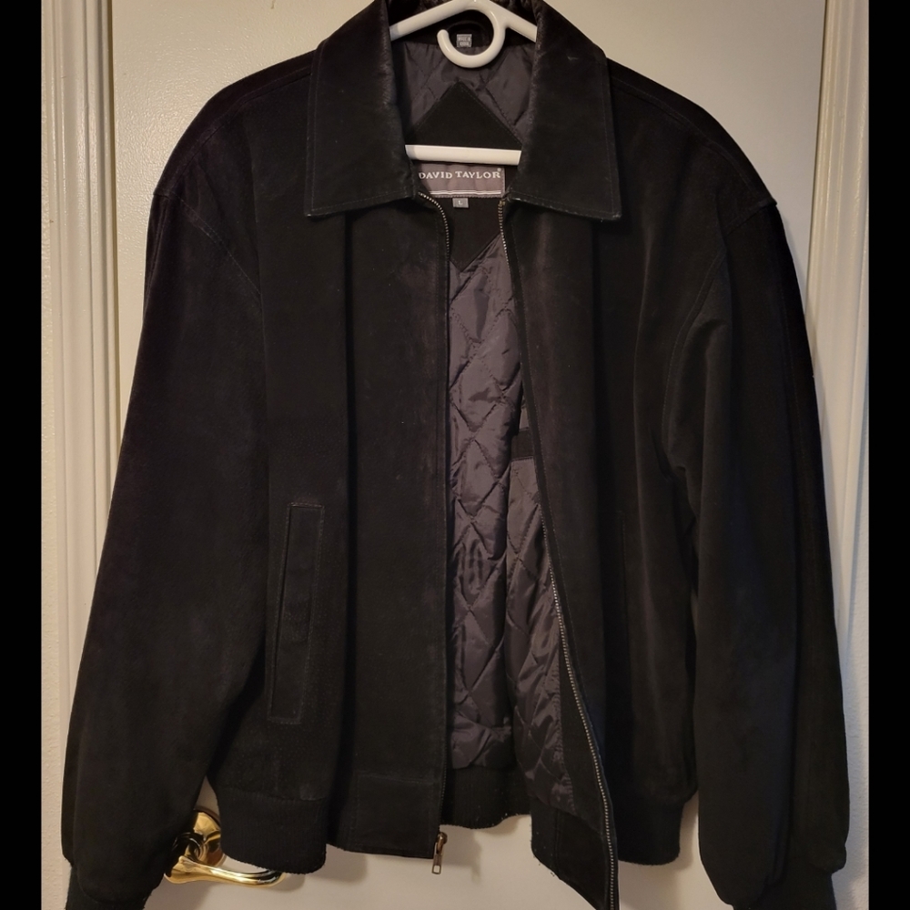 Black Suede Leather David Taylor Jacket